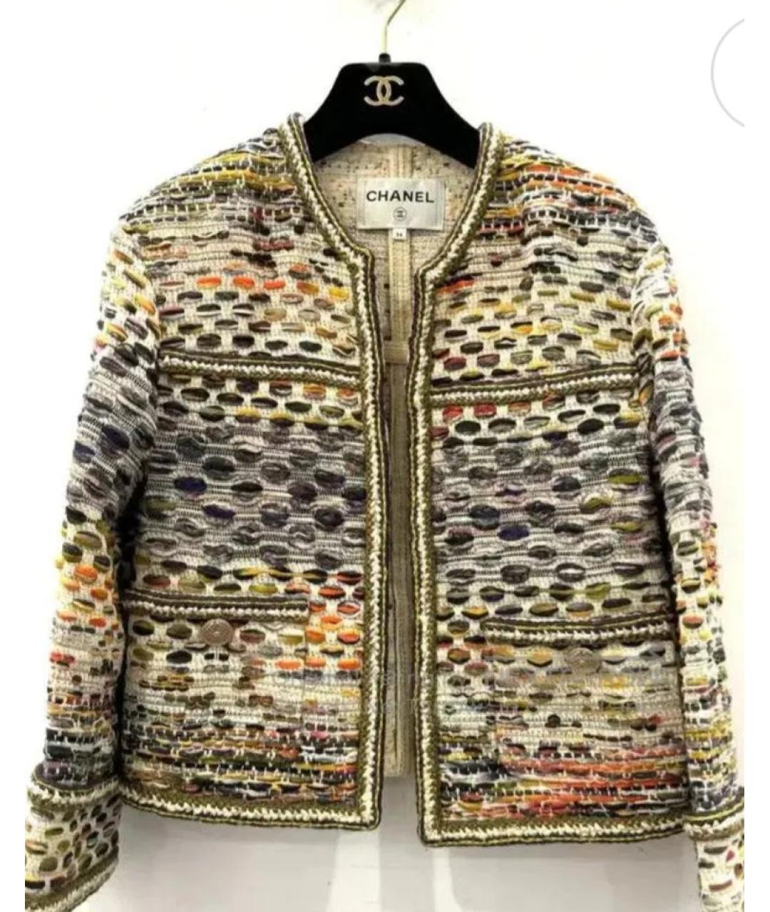 CHANEL Мульти твидовый жакет/пиджак, фото 2