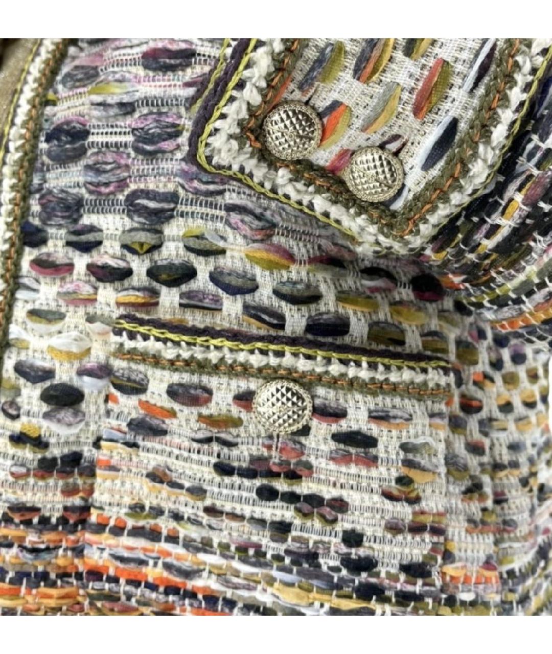 CHANEL Мульти твидовый жакет/пиджак, фото 3