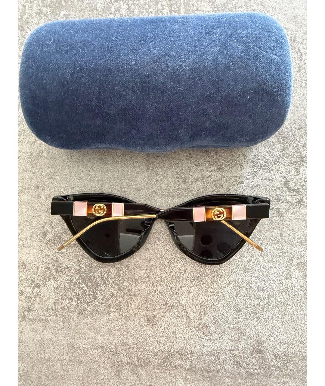 GUCCI Черные пластиковые солнцезащитные очки, фото 3