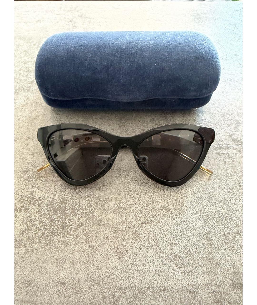 GUCCI Черные пластиковые солнцезащитные очки, фото 2