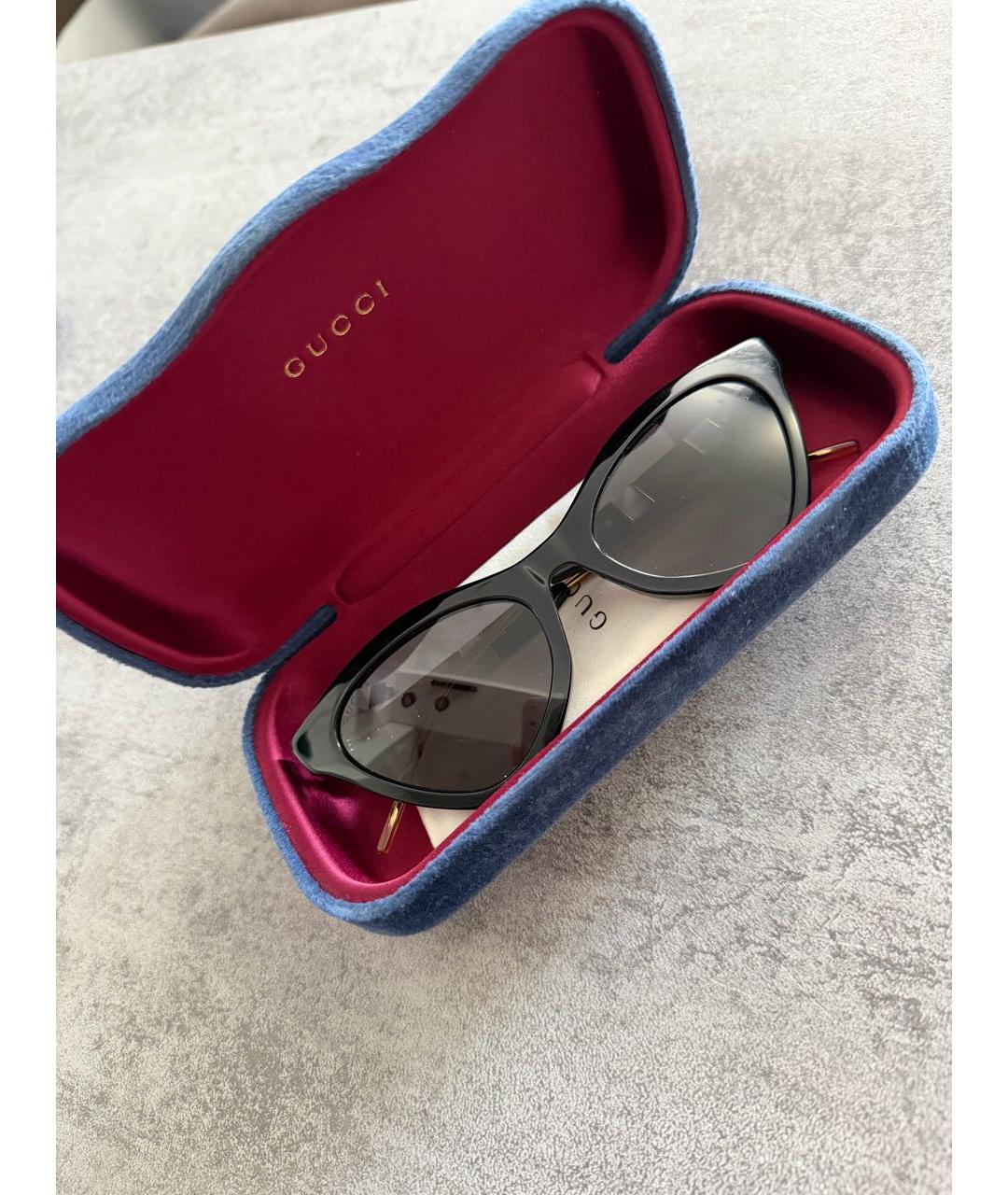 GUCCI Черные пластиковые солнцезащитные очки, фото 4