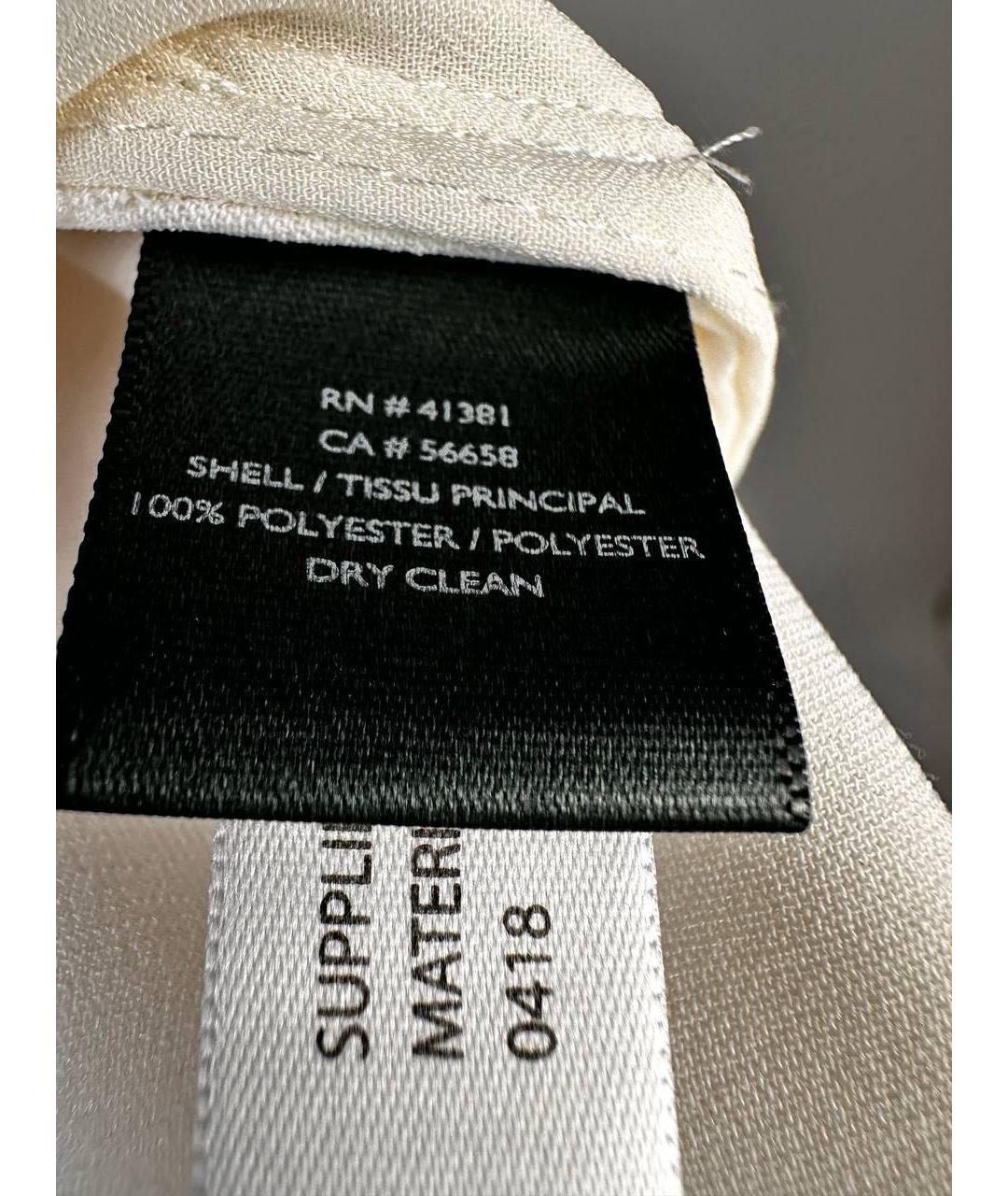 RALPH LAUREN Белая шифоновая блузы, фото 5