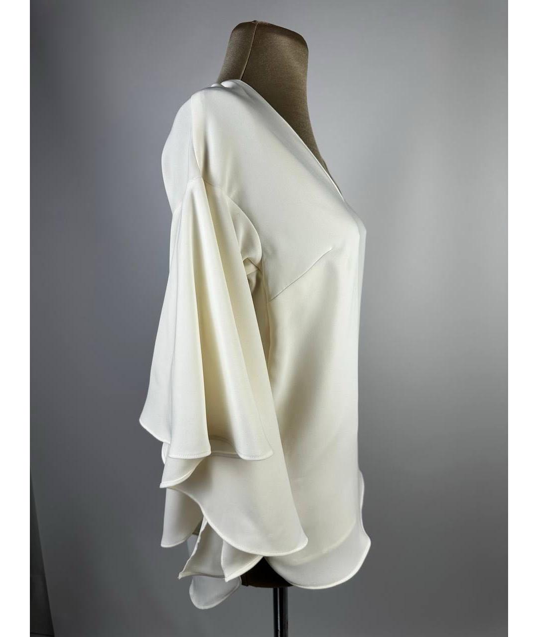 RALPH LAUREN Белая шифоновая блузы, фото 3