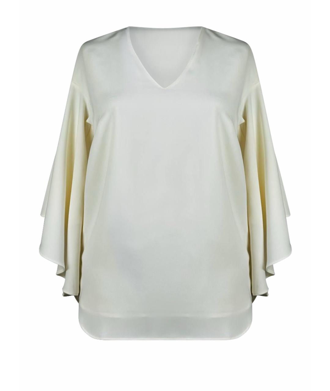 RALPH LAUREN Белая шифоновая блузы, фото 1