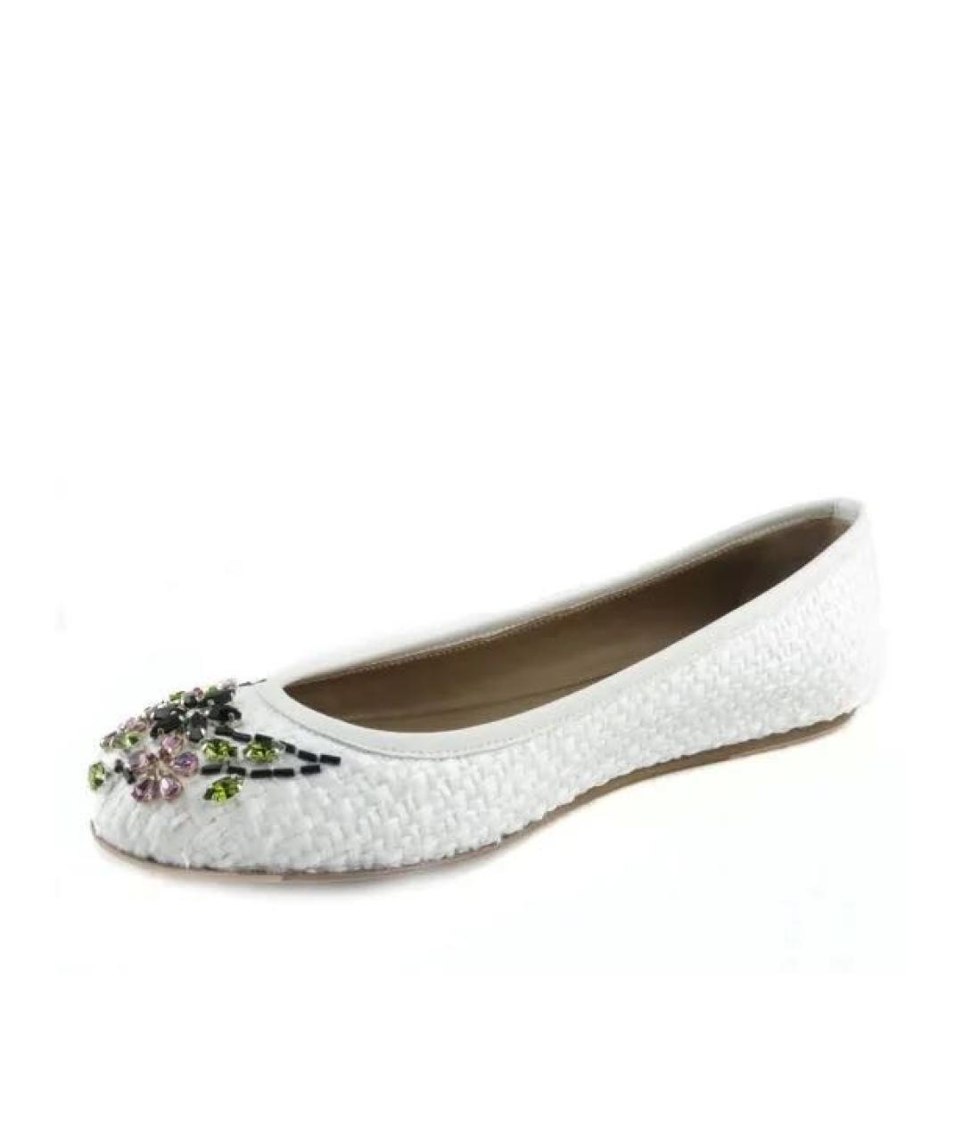 LE SILLA Белые кожаные балетки, фото 3