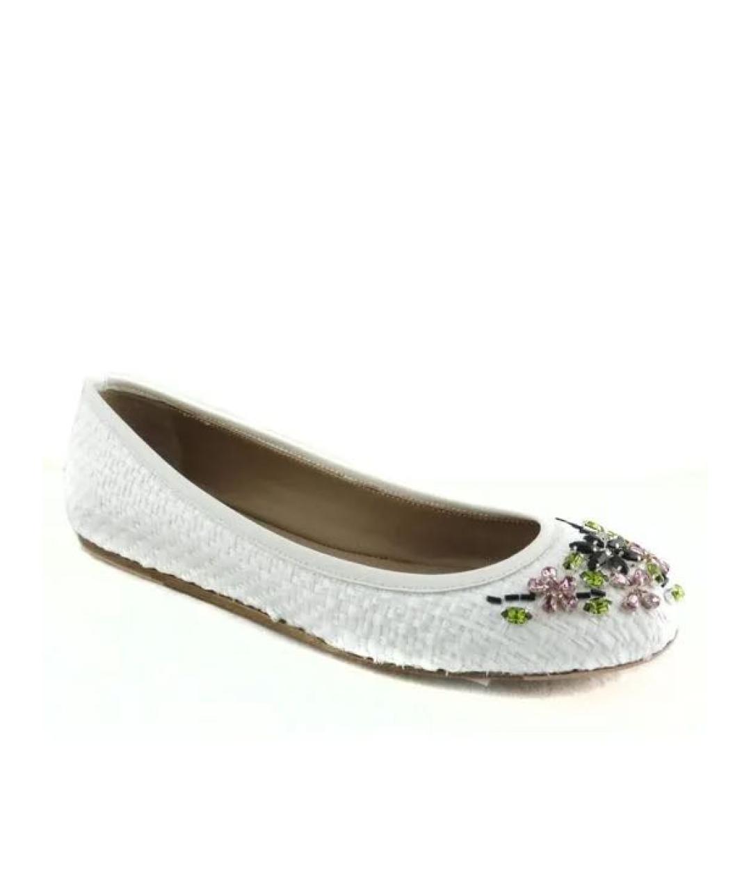 LE SILLA Белые кожаные балетки, фото 1