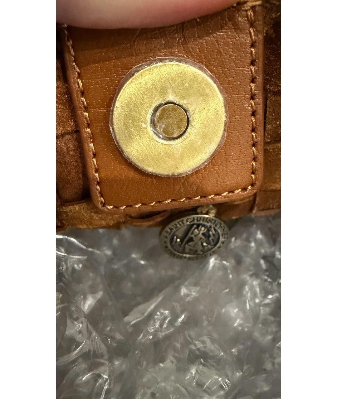 Dragon Diffusion Коричневая кожаная сумка тоут, фото 4