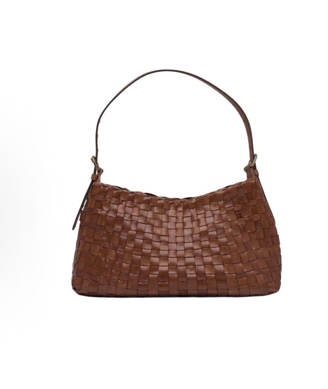 Dragon Diffusion Коричневая кожаная сумка тоут, фото 1