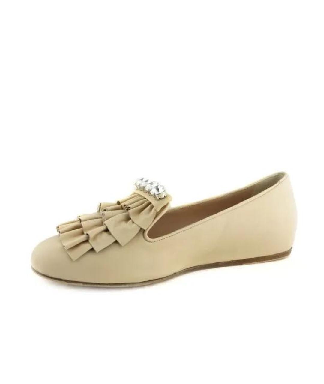 LE SILLA Бежевые кожаные балетки, фото 2