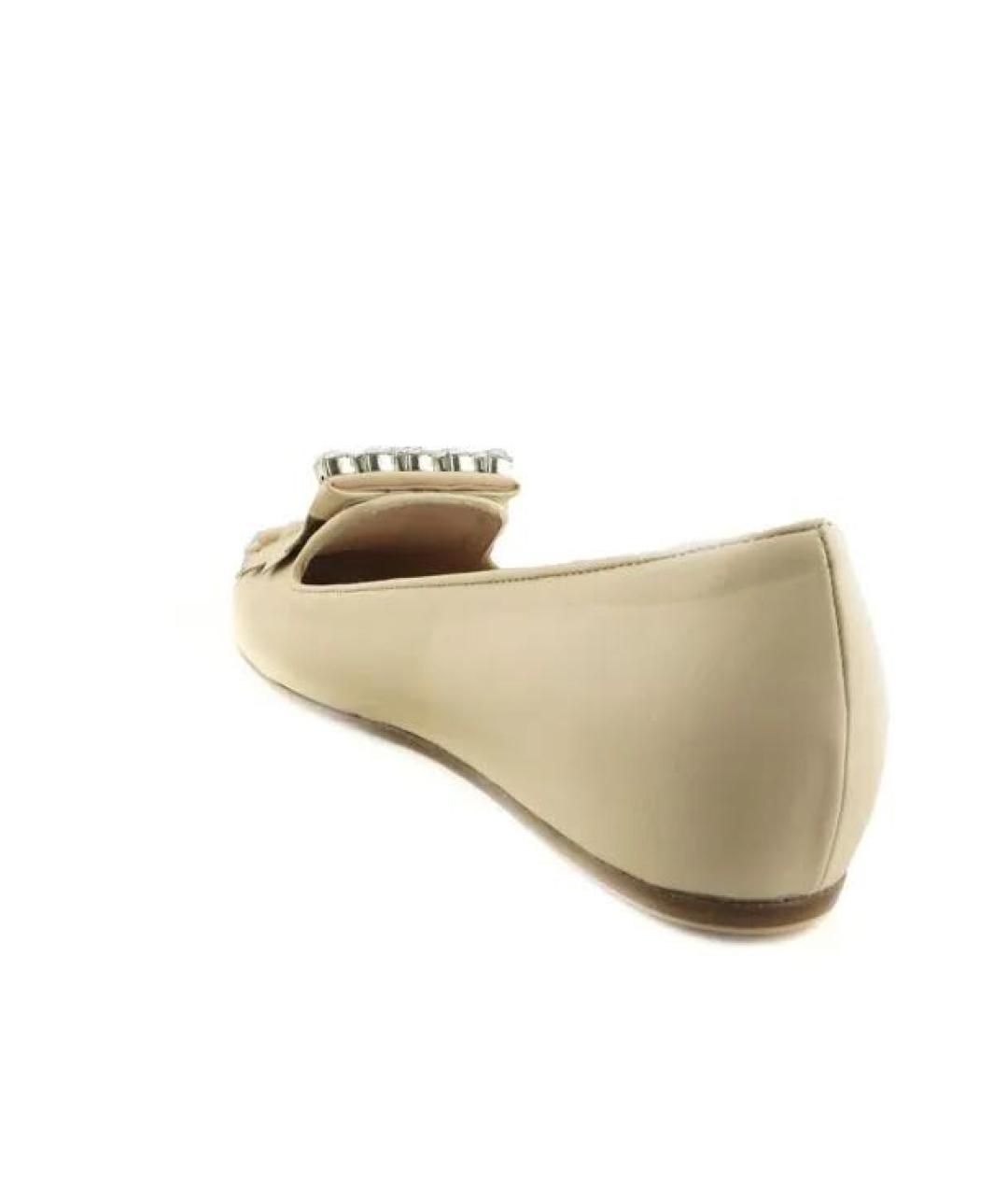 LE SILLA Бежевые кожаные балетки, фото 3