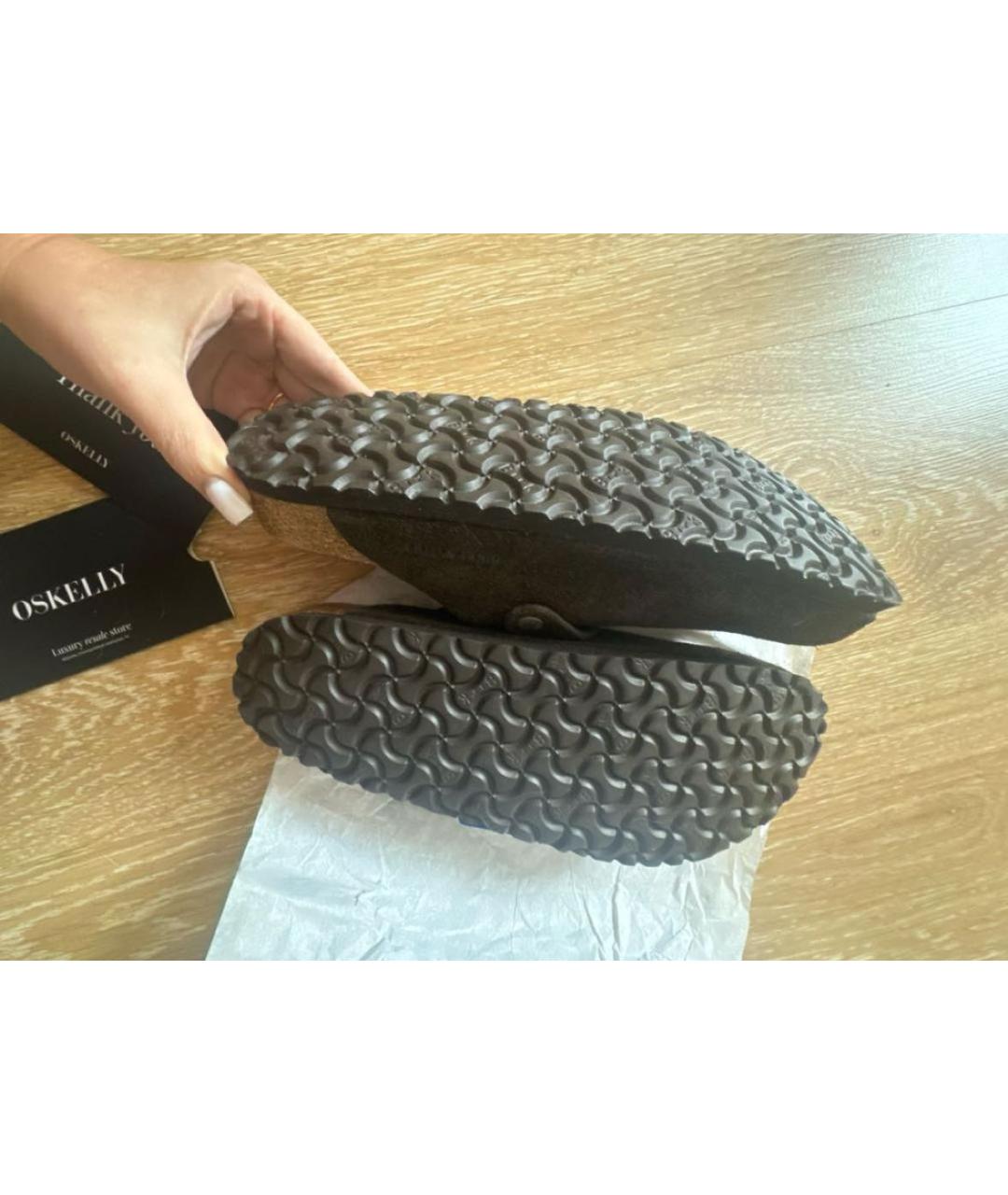 BIRKENSTOCK Коричневые замшевые сандалии, фото 5