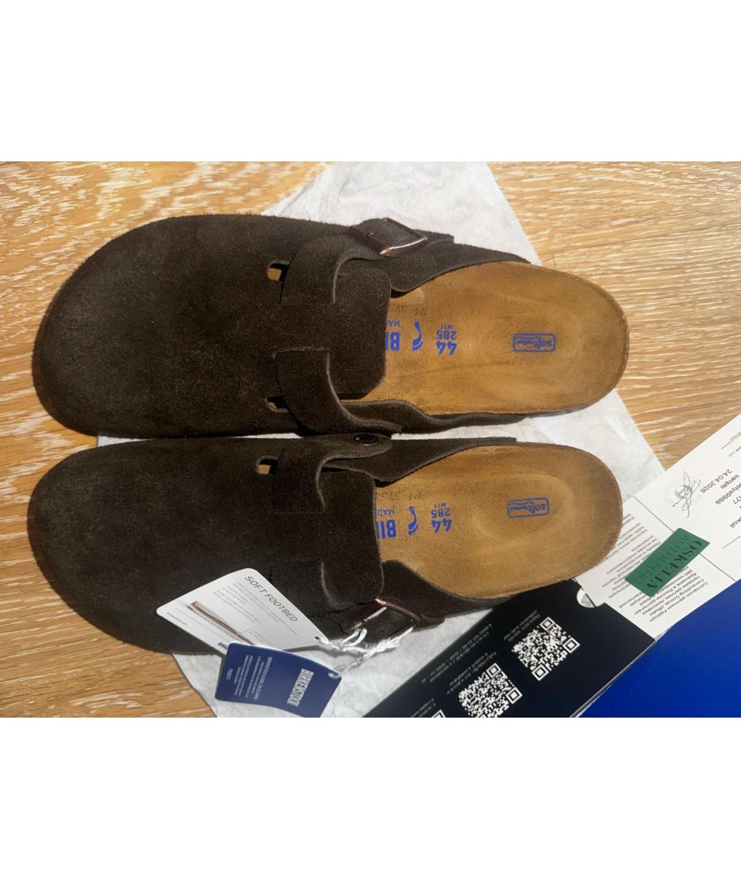 BIRKENSTOCK Коричневые замшевые сандалии, фото 3