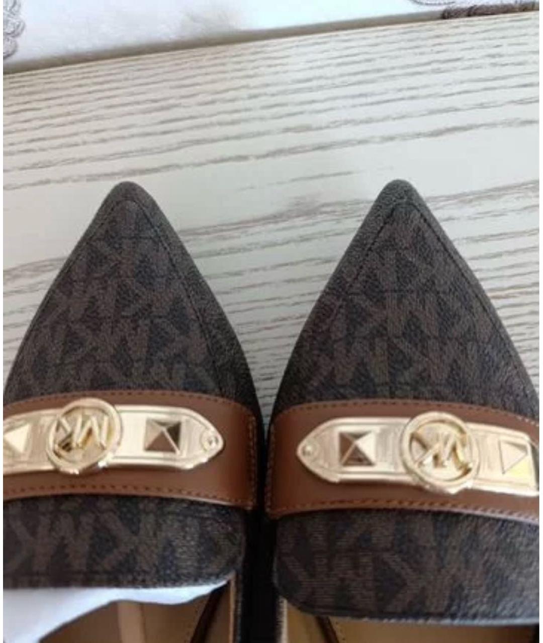 MICHAEL KORS Коричневые балетки из искусственной кожи, фото 3