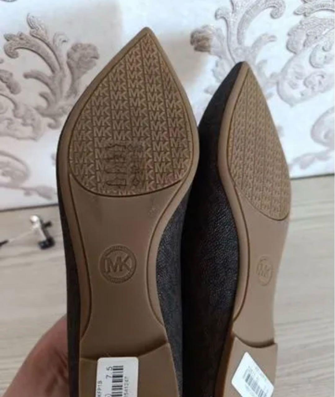 MICHAEL KORS Коричневые балетки из искусственной кожи, фото 5