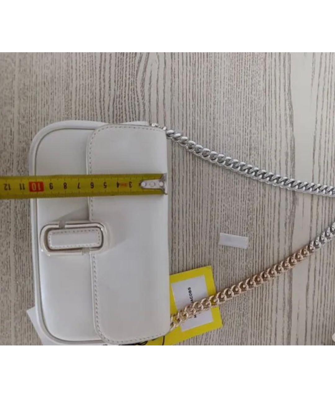 MARC JACOBS Белая кожаная сумка через плечо, фото 5