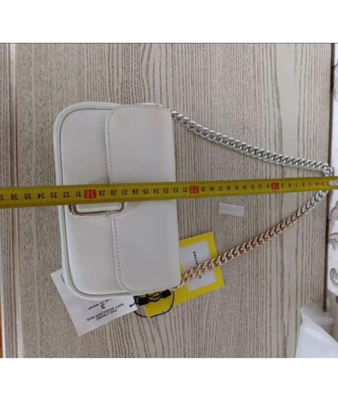 MARC JACOBS Белая кожаная сумка через плечо, фото 4