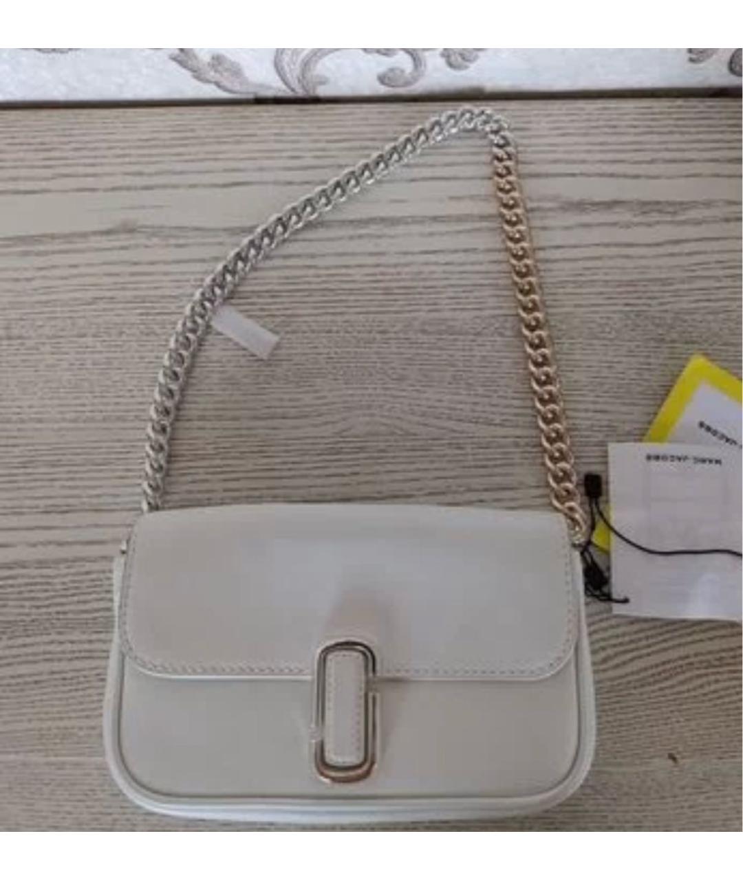 MARC JACOBS Белая кожаная сумка через плечо, фото 7