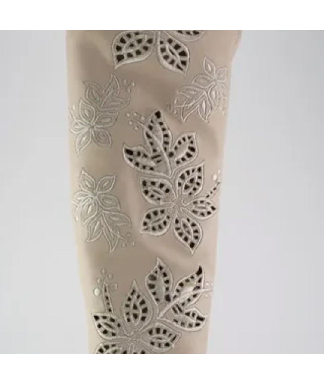 LE SILLA Бежевые кожаные сапоги, фото 3