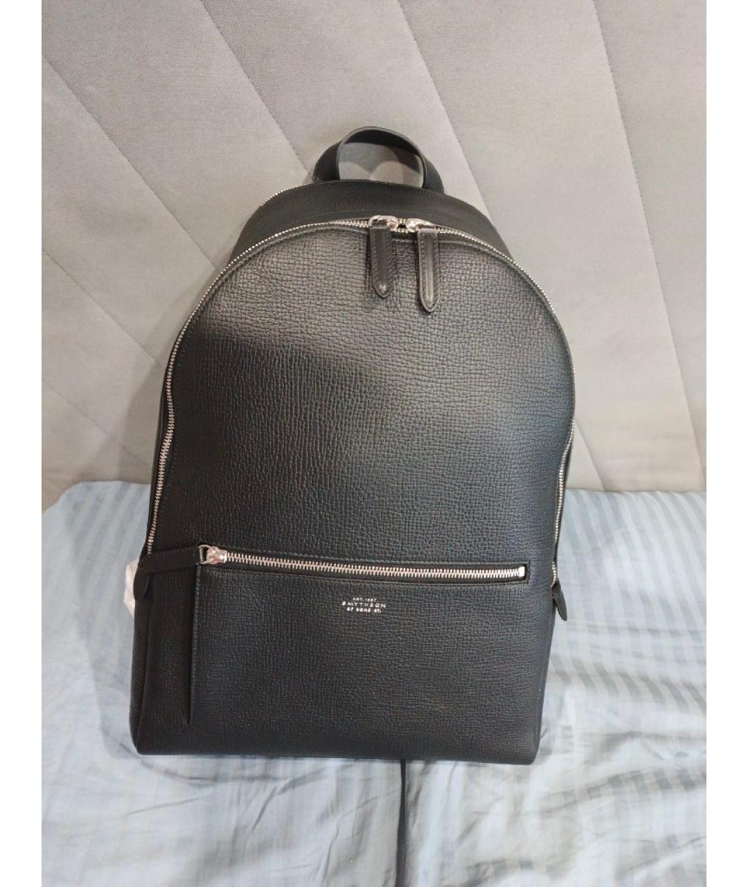 SMYTHSON Черный рюкзак из экзотической кожи, фото 5