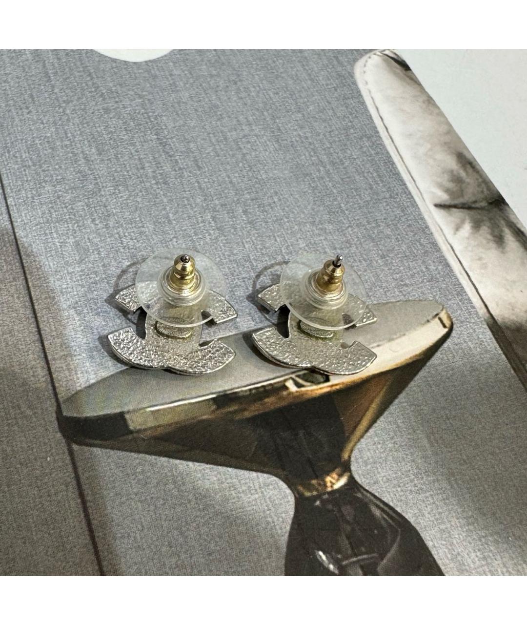 CHANEL Серебряные серьги, фото 3