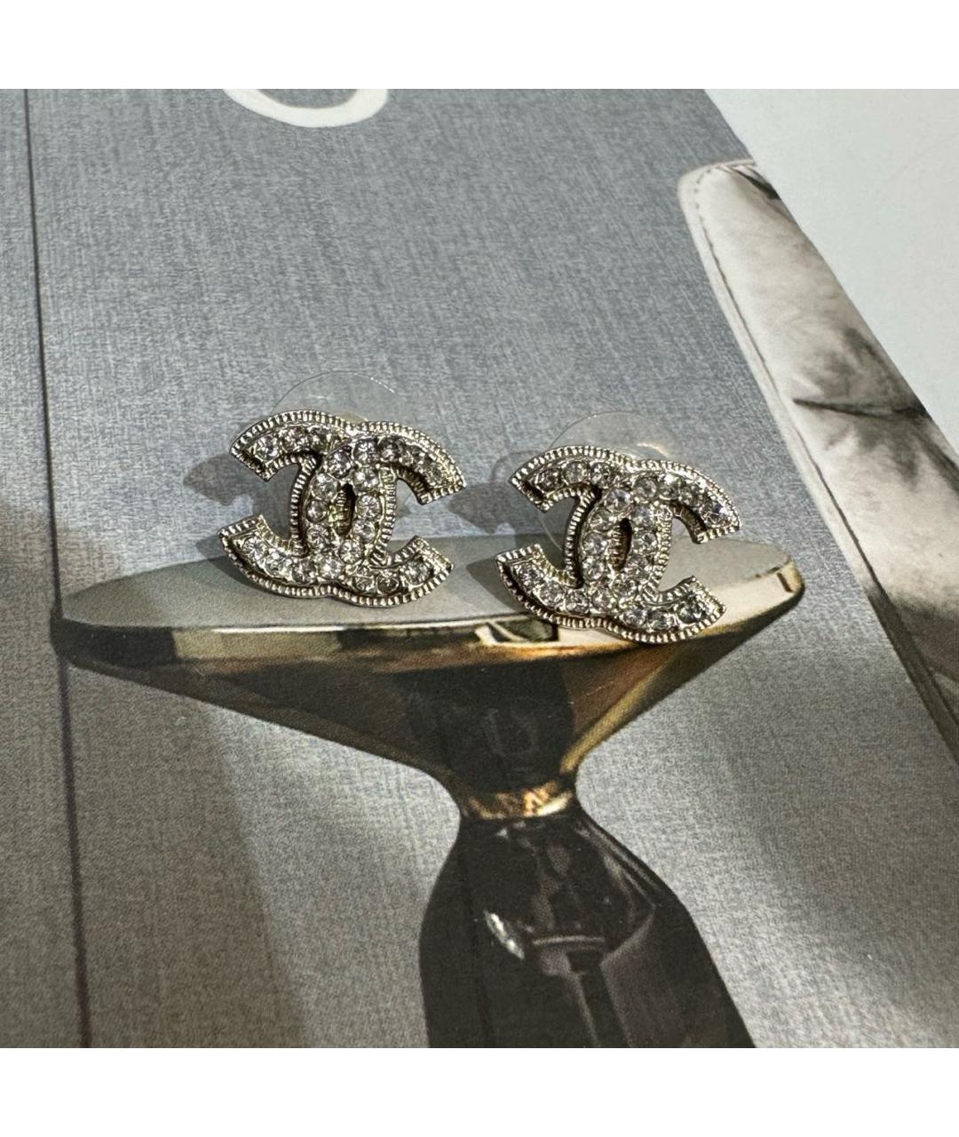 CHANEL Серебряные серьги, фото 2