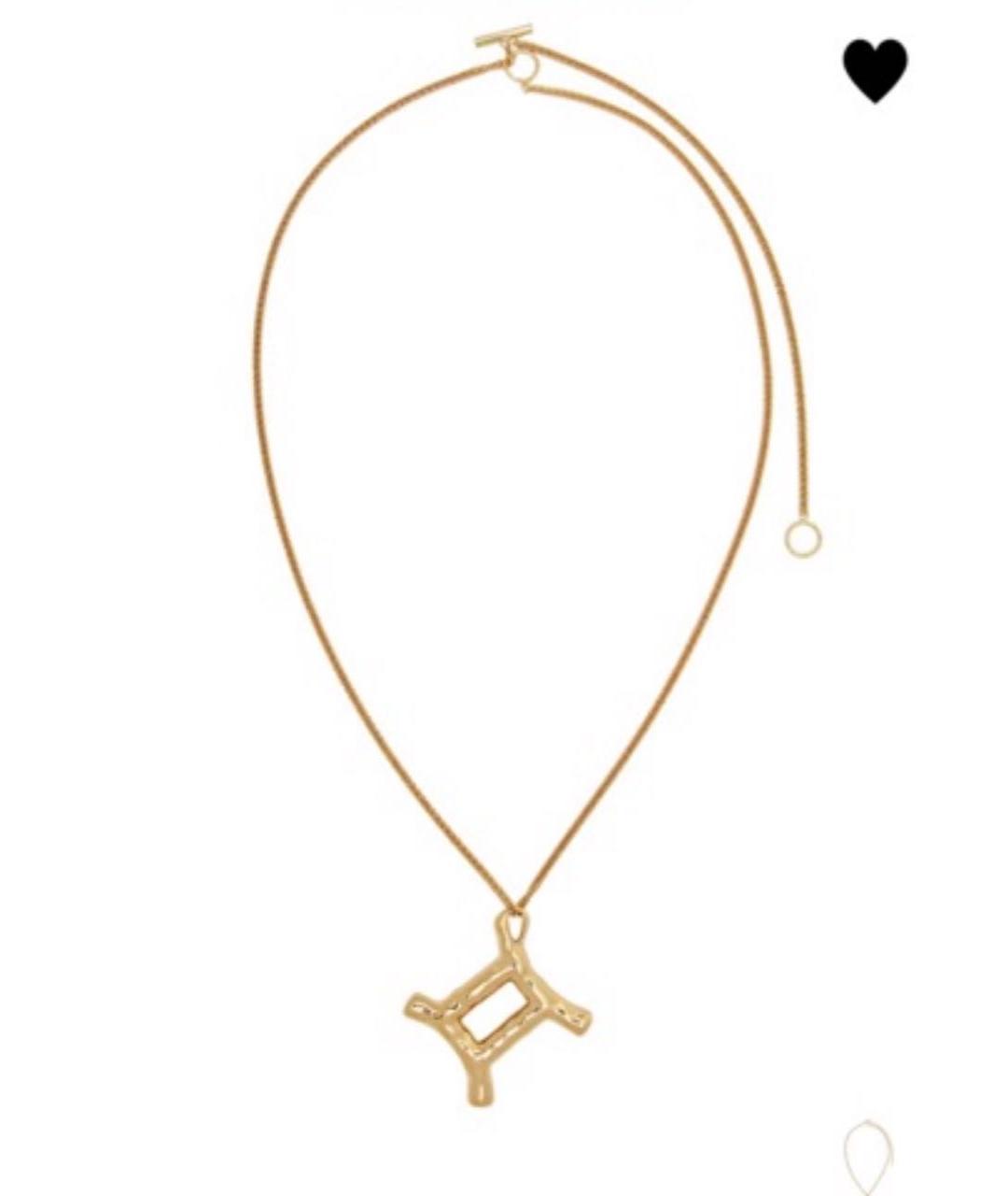 JIL SANDER Золотая латунная подвеска, фото 6