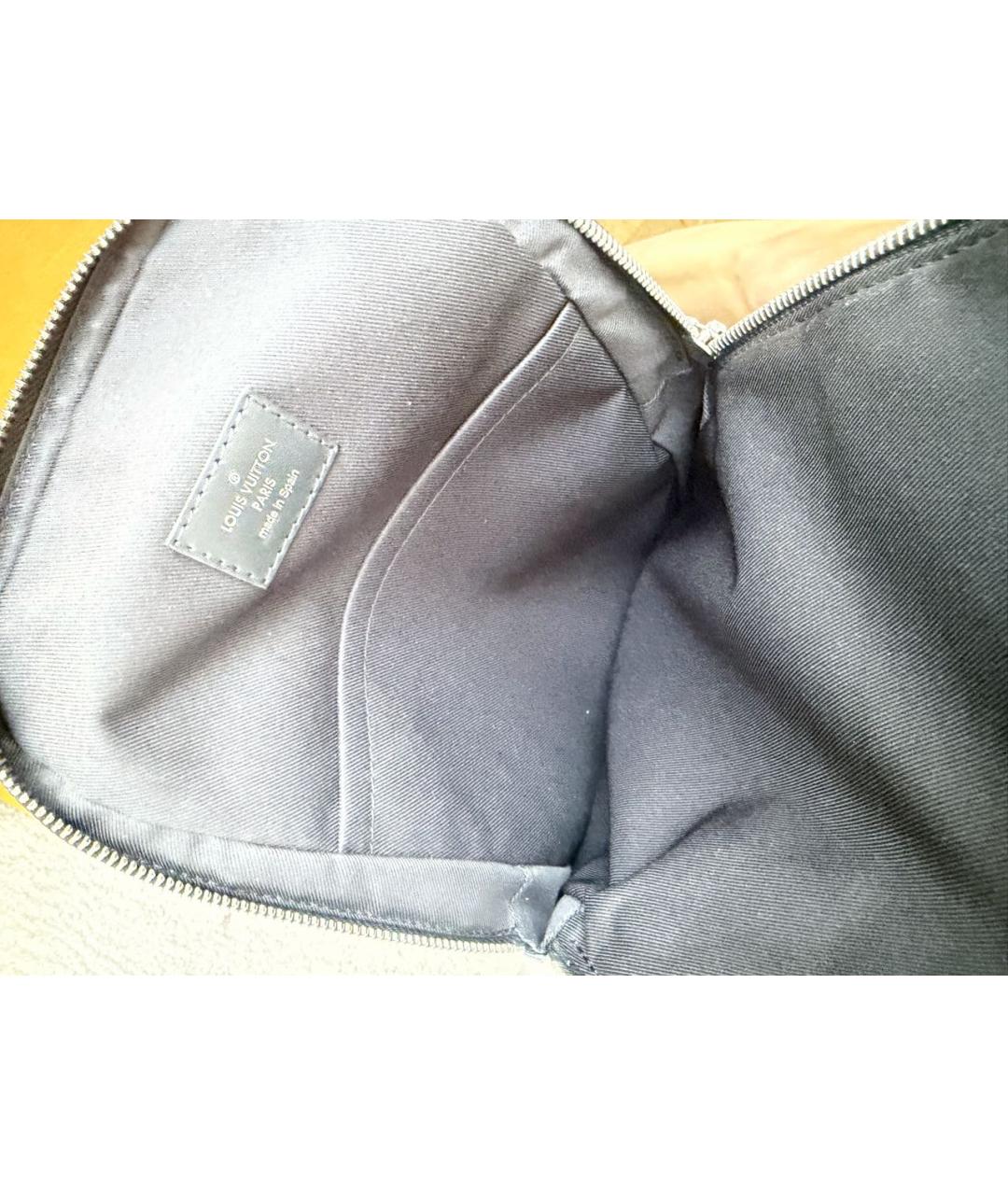 LOUIS VUITTON Черная кожаная поясная сумка, фото 2