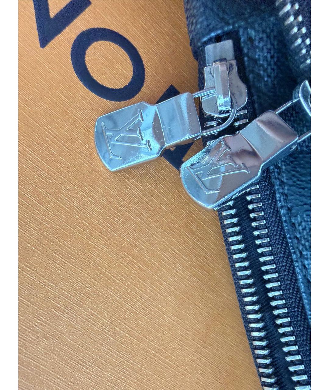 LOUIS VUITTON Черная кожаная поясная сумка, фото 5