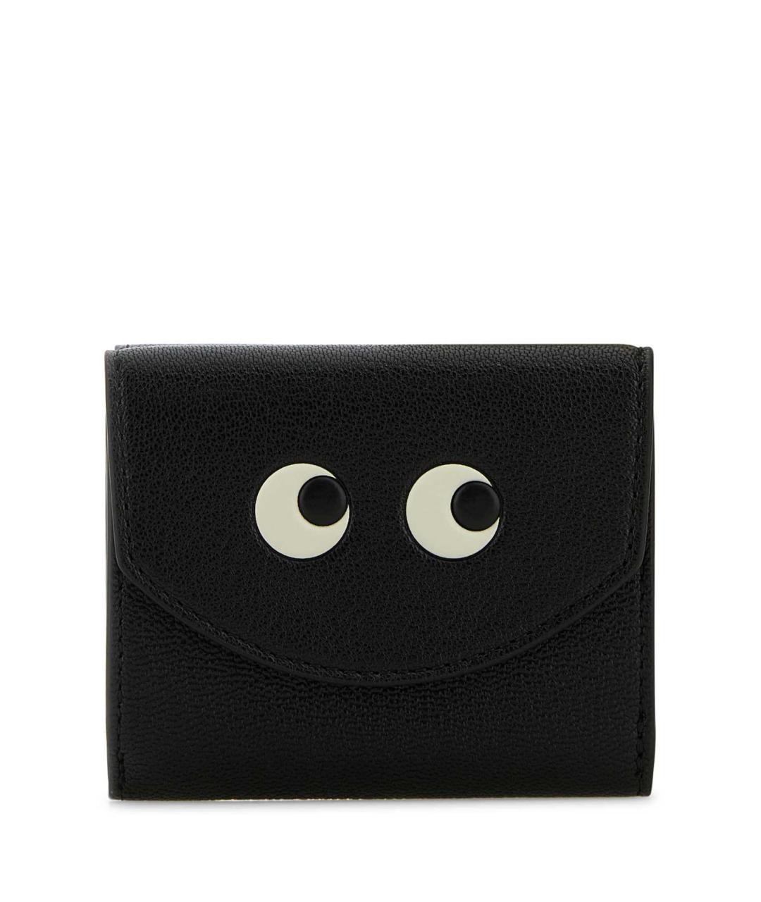 ANYA HINDMARCH Черный кожаный кошелек, фото 1