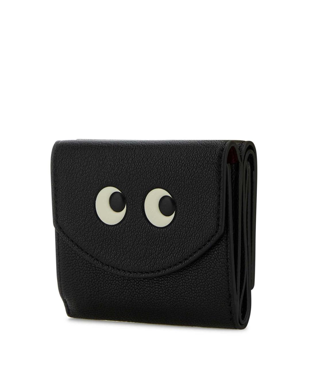 ANYA HINDMARCH Черный кожаный кошелек, фото 2