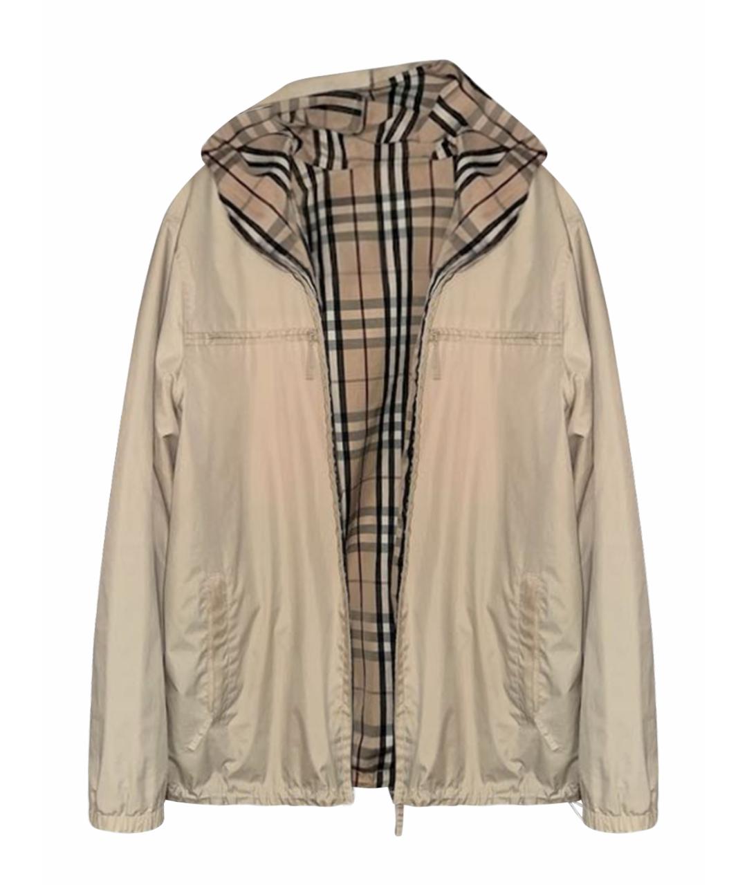 BURBERRY Бежевая полиэстеровая куртка, фото 1