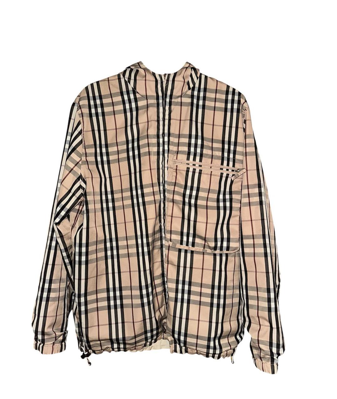 BURBERRY Бежевая полиэстеровая куртка, фото 2