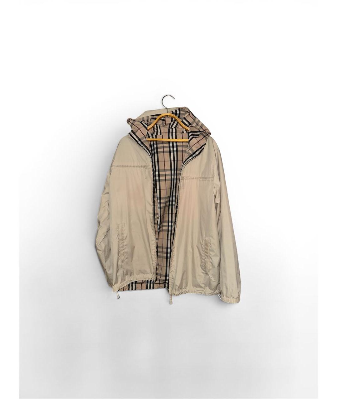 BURBERRY Бежевая полиэстеровая куртка, фото 8