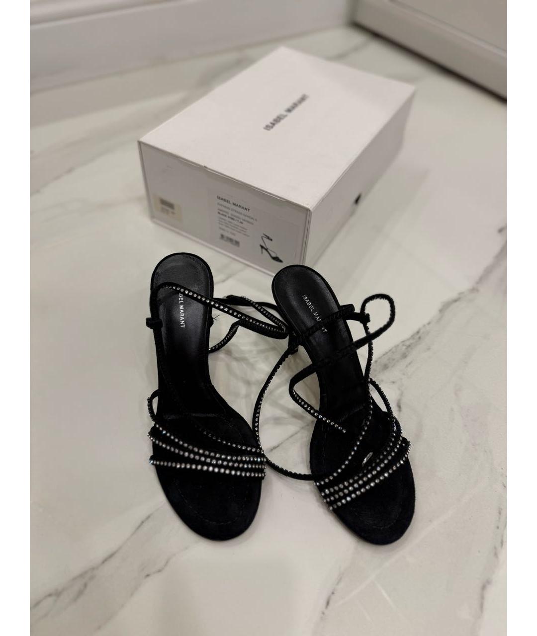 ISABEL MARANT Черные замшевые босоножки, фото 4