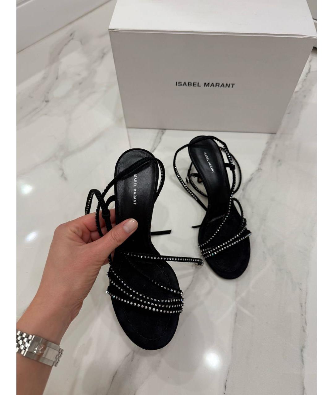 ISABEL MARANT Черные замшевые босоножки, фото 6