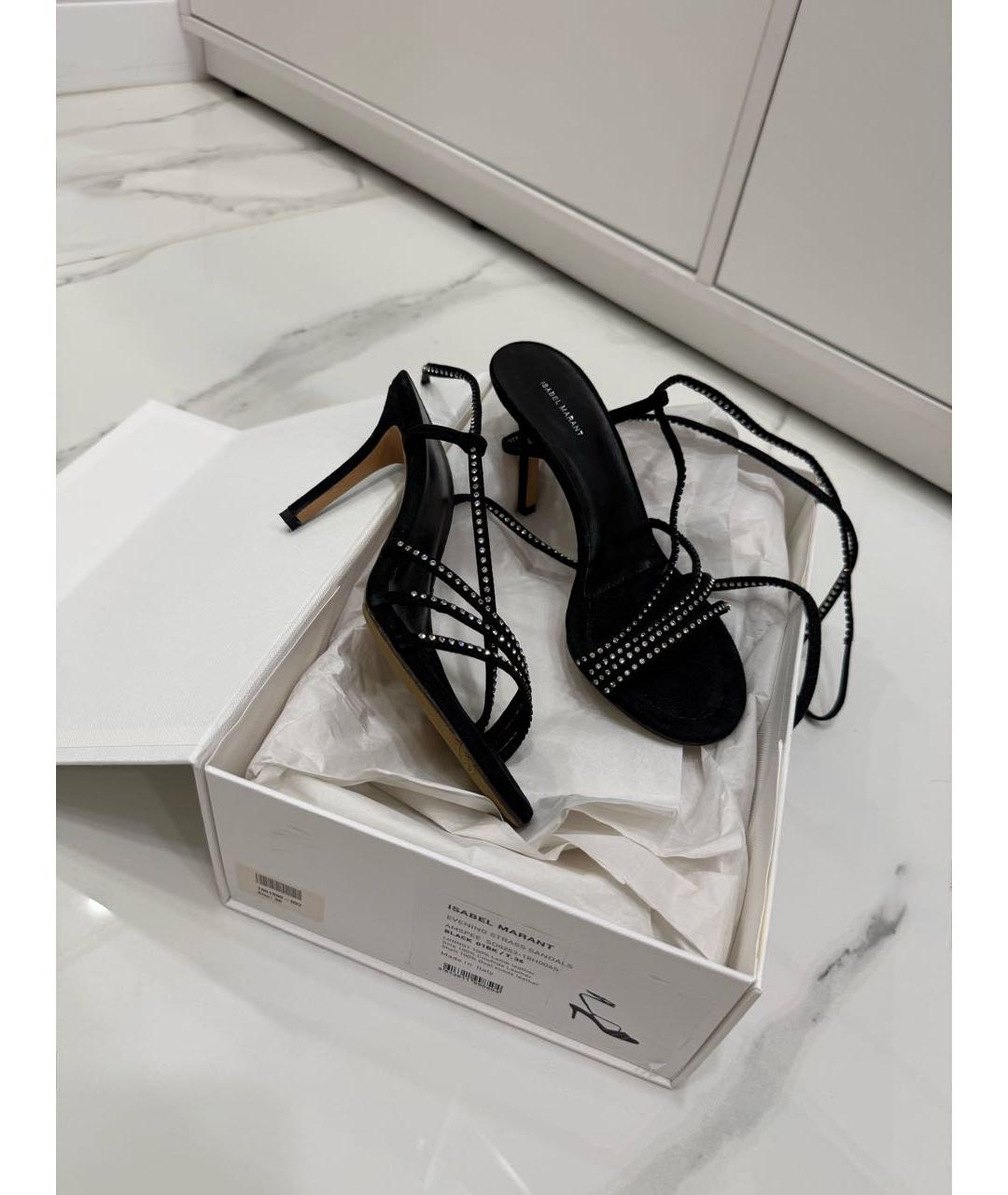 ISABEL MARANT Черные замшевые босоножки, фото 2