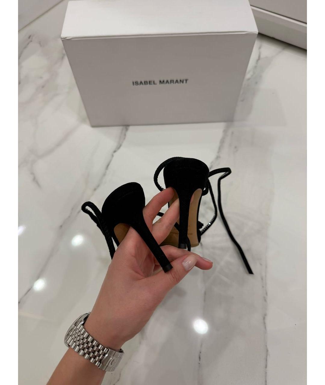 ISABEL MARANT Черные замшевые босоножки, фото 8
