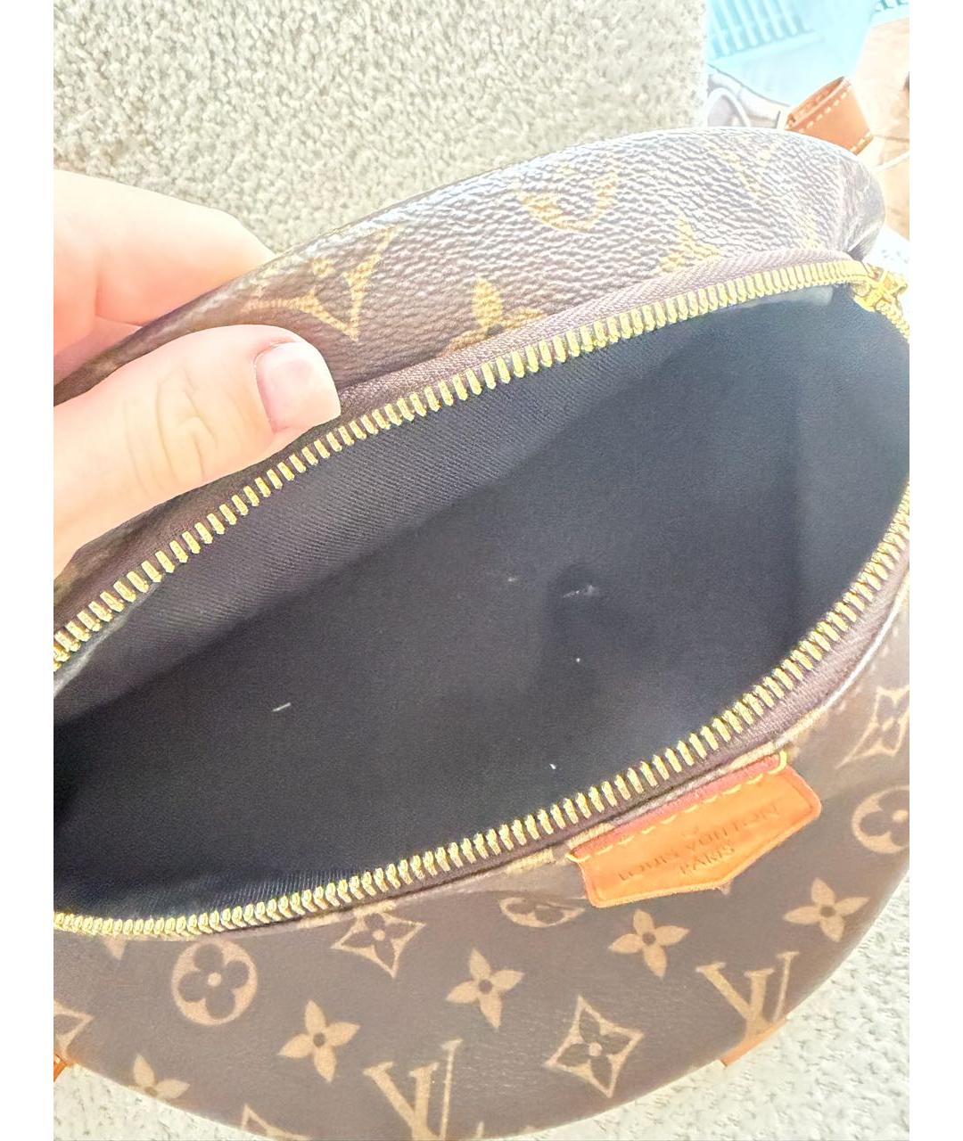 LOUIS VUITTON Коричневая кожаная поясная сумка, фото 2