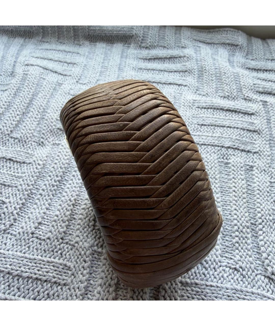 CHRISTIAN DIOR Коричневый кожаный браслет, фото 4