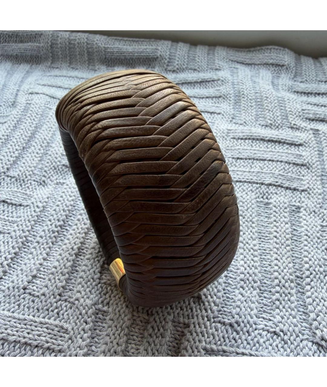 CHRISTIAN DIOR Коричневый кожаный браслет, фото 5