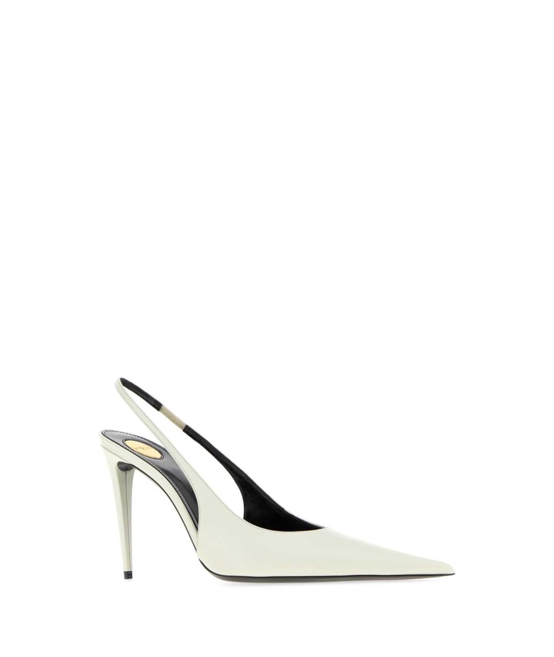 SAINT LAURENT Белые кожаные туфли, фото 2