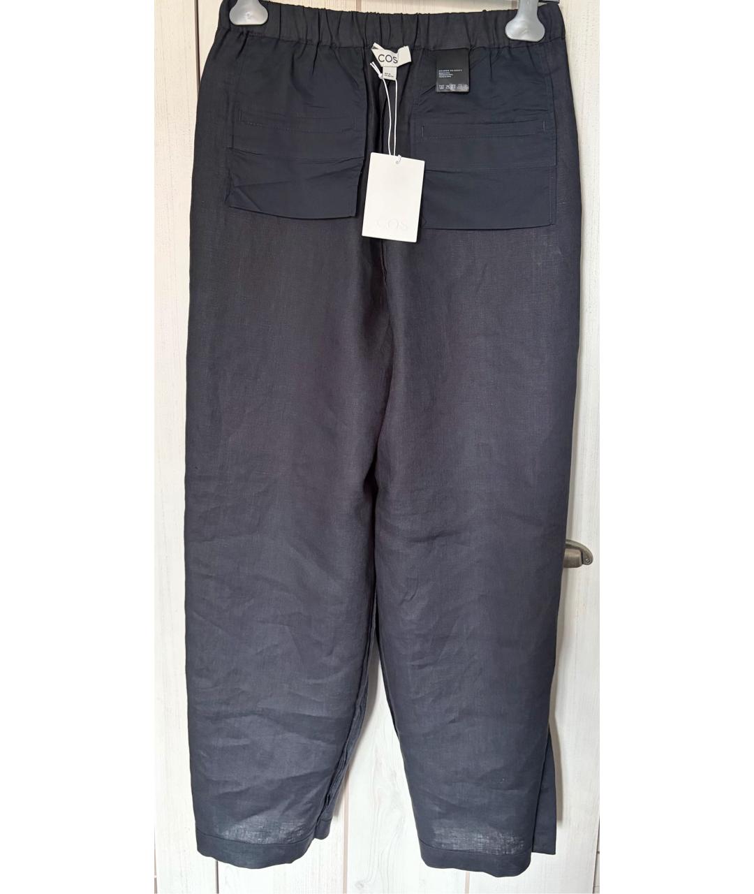 COS Синие льняные брюки широкие, фото 3