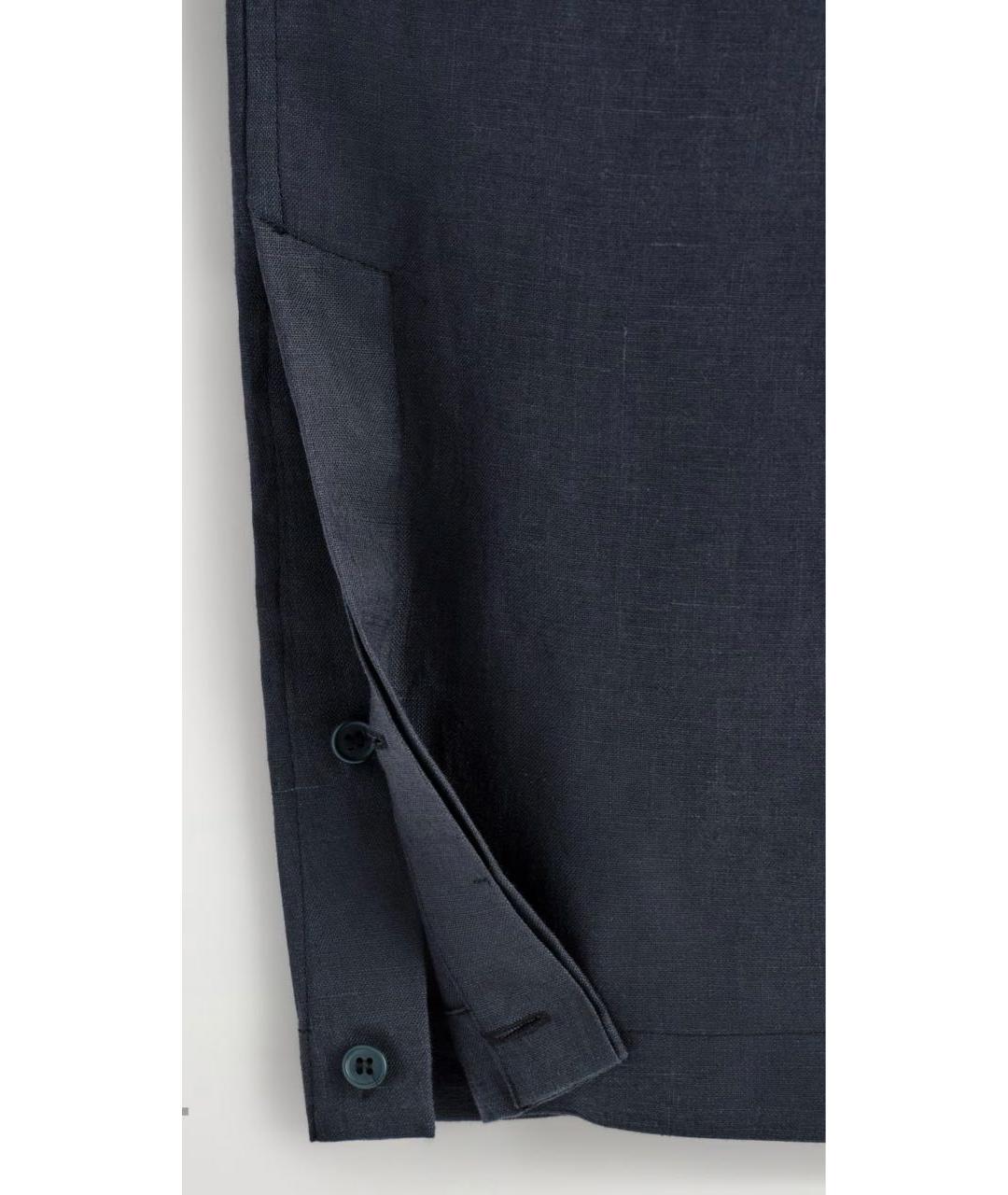 COS Синие льняные брюки широкие, фото 5