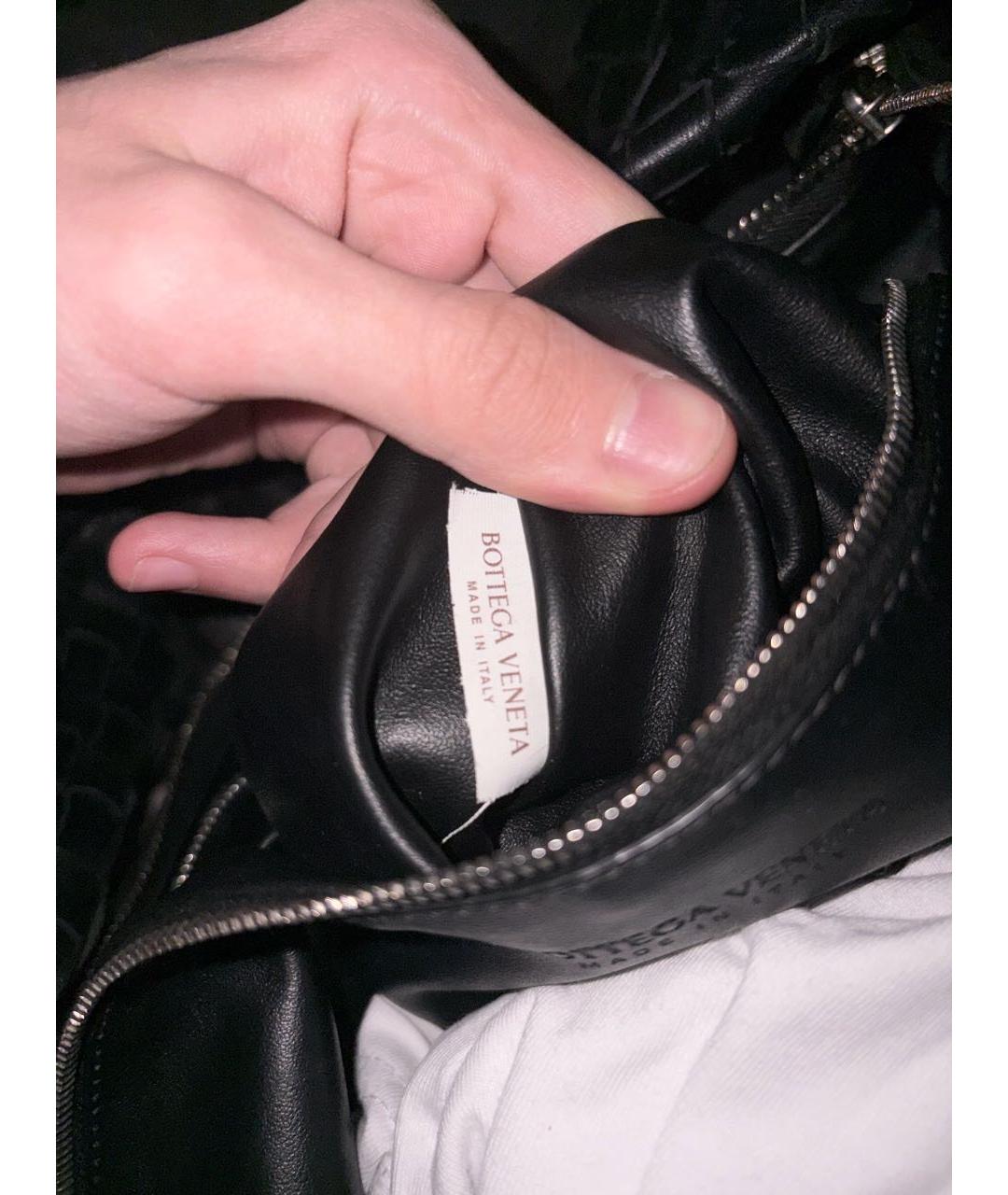 BOTTEGA VENETA Черная кожаная сумка с короткими ручками, фото 8