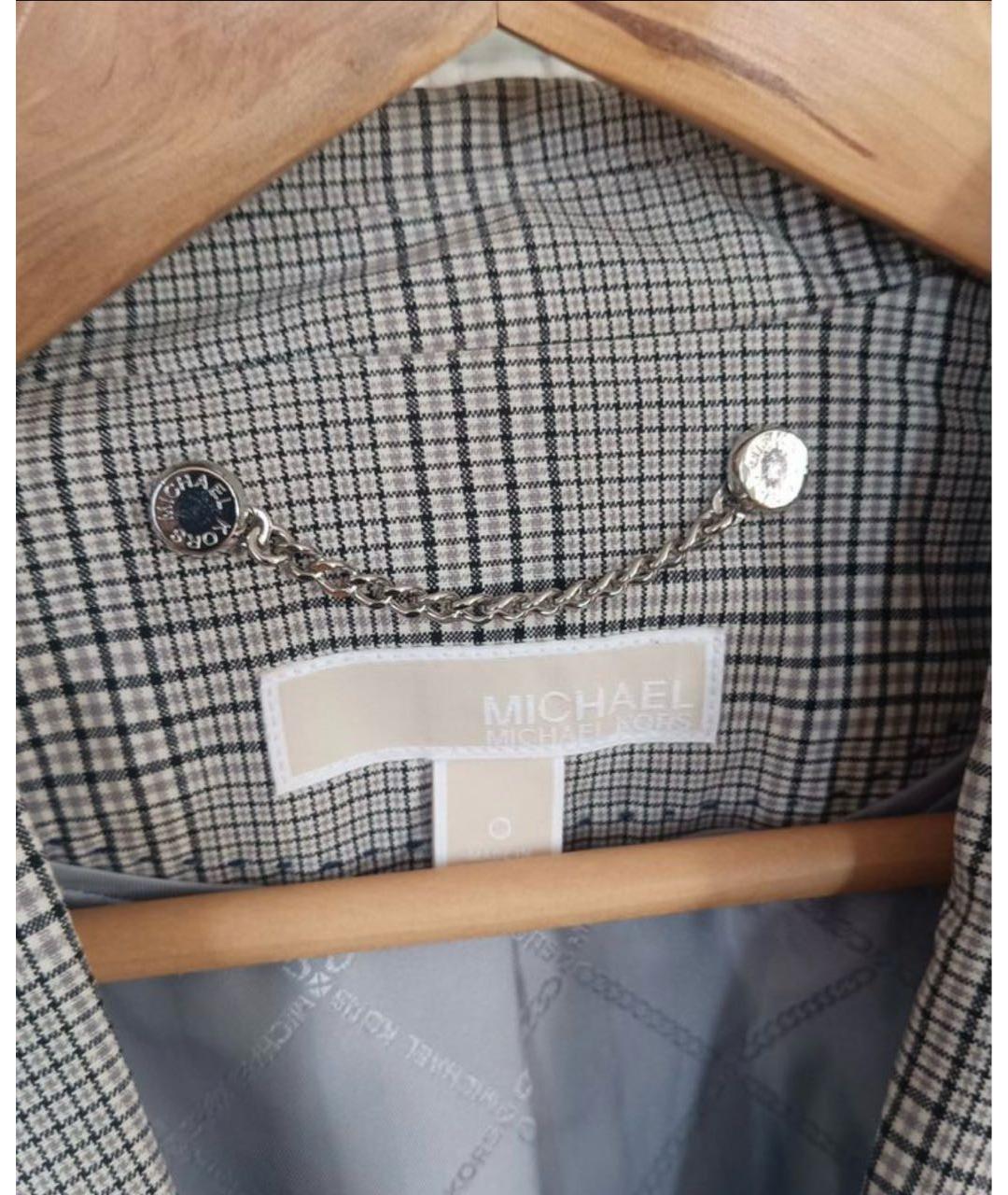 MICHAEL KORS Серый шерстяной костюм с брюками, фото 4