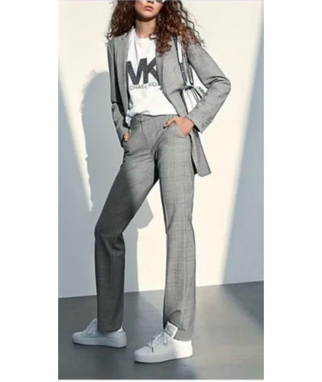 MICHAEL KORS Серый шерстяной костюм с брюками, фото 6