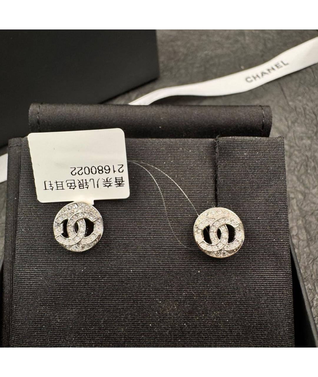 CHANEL Серебряные металлические серьги, фото 3