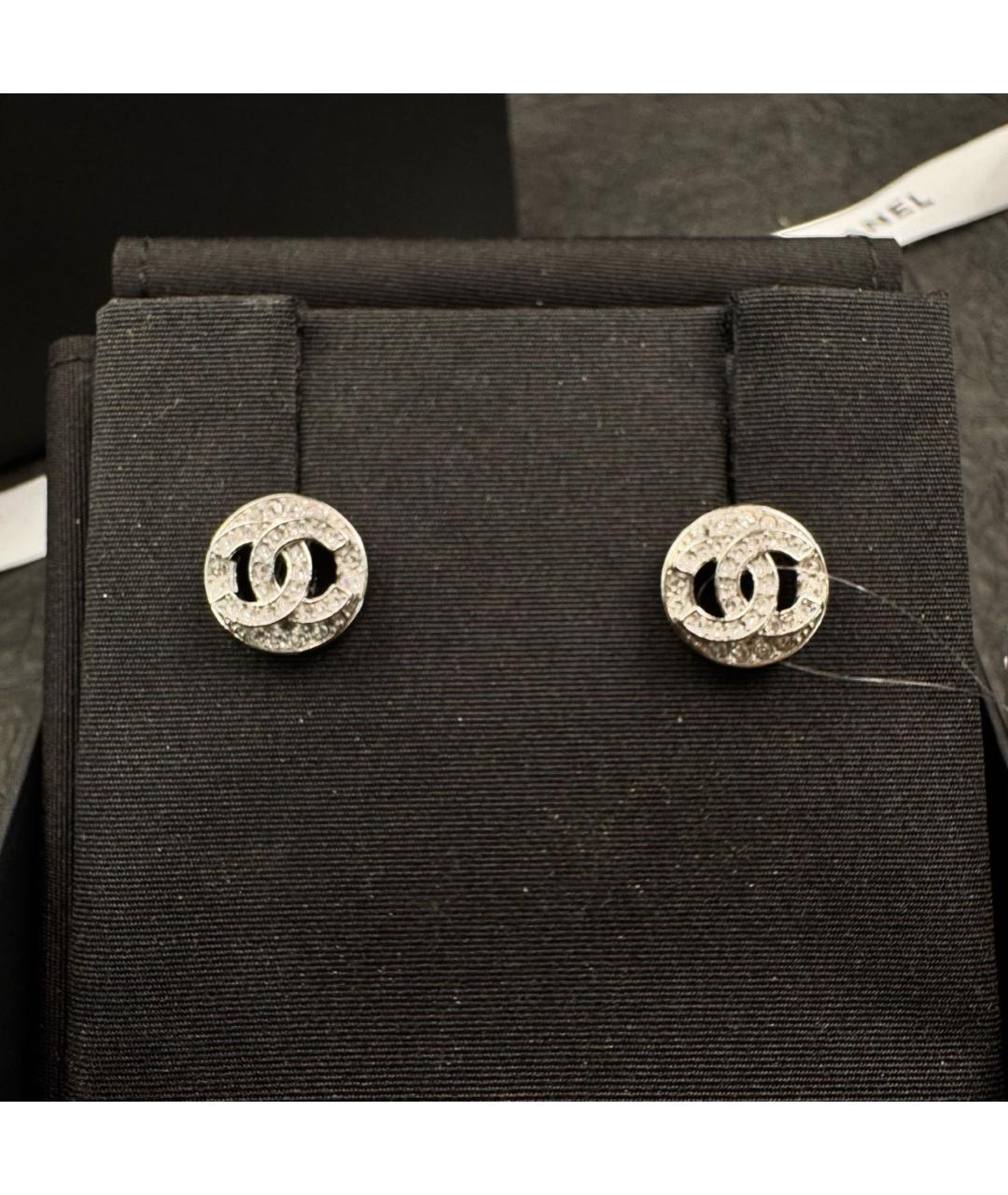 CHANEL Серебряные металлические серьги, фото 4