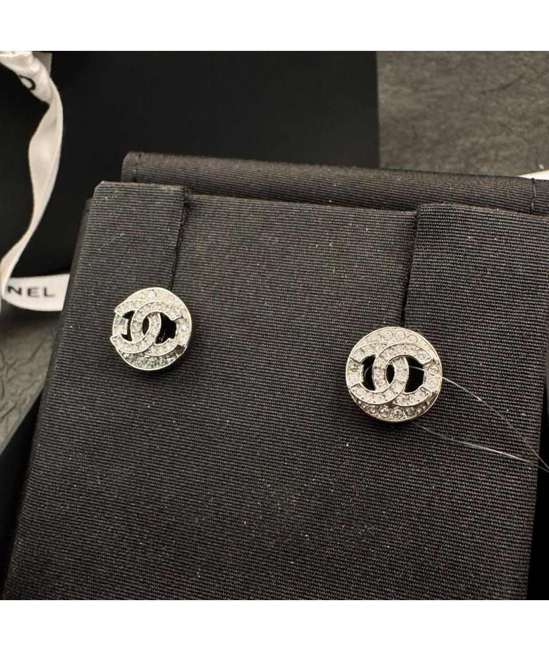CHANEL Серебряные металлические серьги, фото 8