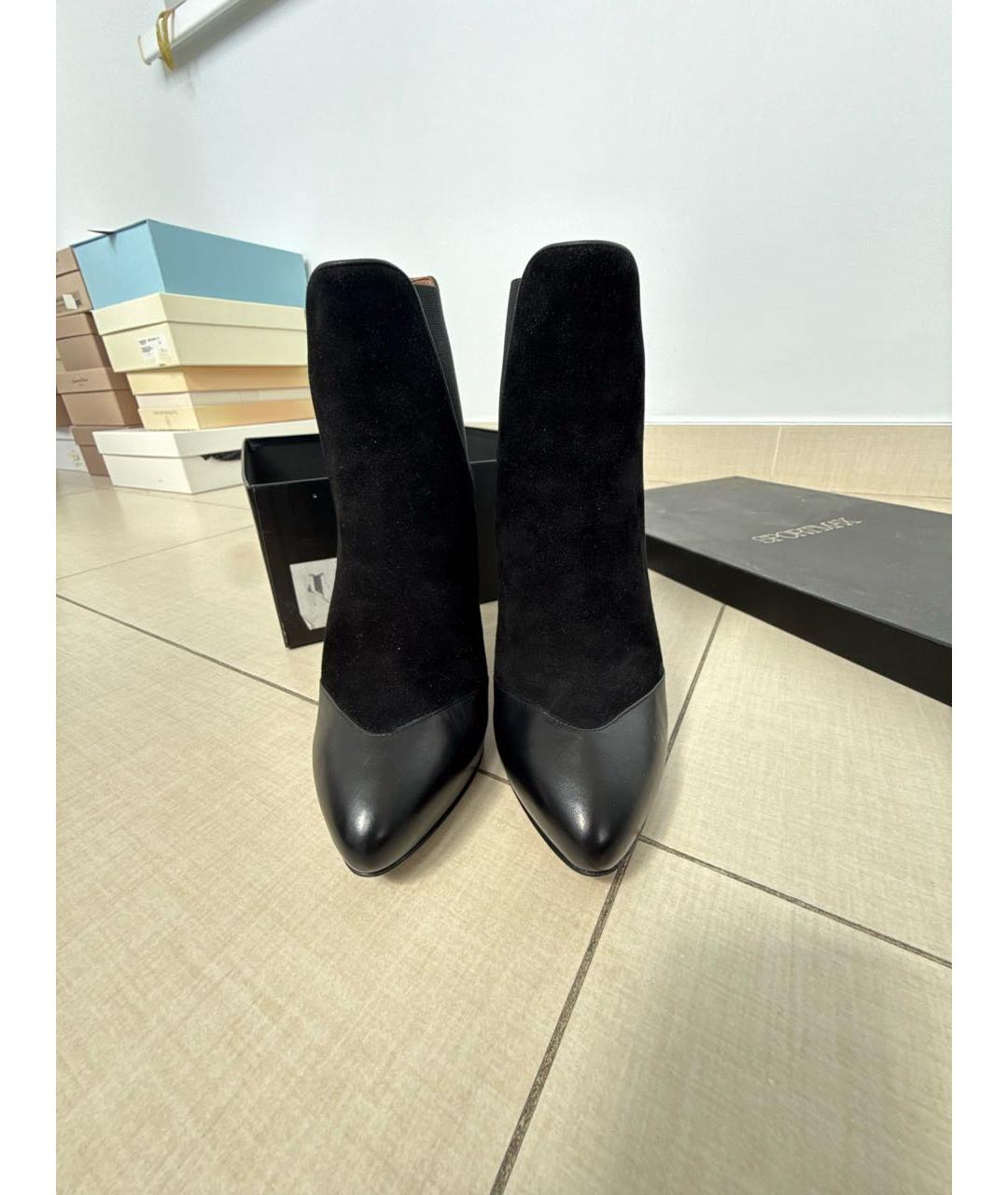 SPORTMAX Черные замшевые ботильоны, фото 2